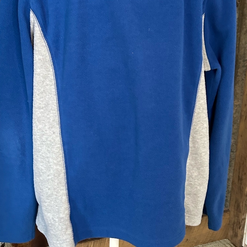 ☀️Izod Blue and Gray Quarter-Zip Fleece Pullover-Size XL - Picture 4 of 6